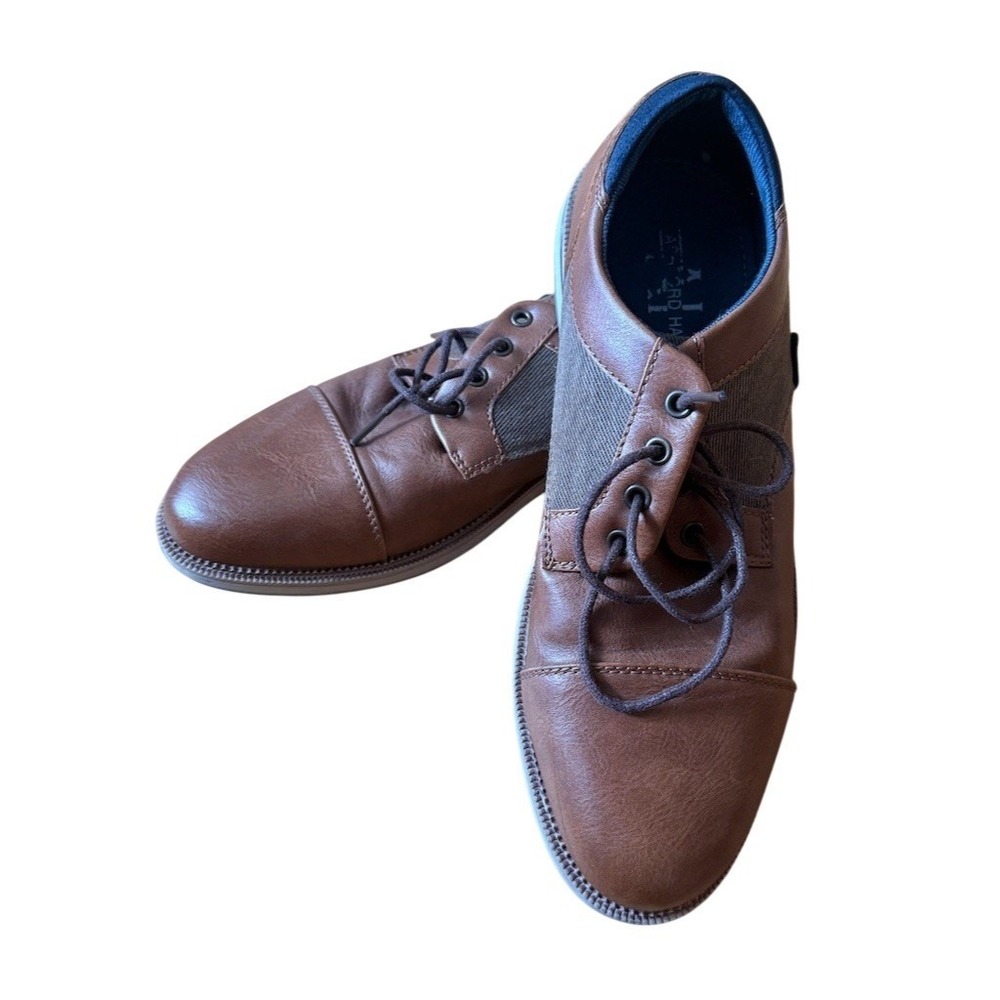 Ashford Hayes Men's Oxford Dress Shoes Brown Cap Toe Lace Up Size 8M comfort